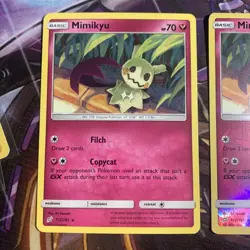 Pokemon Cards Mimikyu 112/181 Reverse Holo Team Up Sun & Moon NM Never Played - Image 2