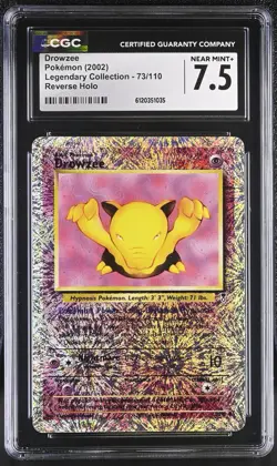 POKEMON LEGENDARY COLLECTION DROWZEE REVERSE HOLO #73 CGC 7.5 - Image 1