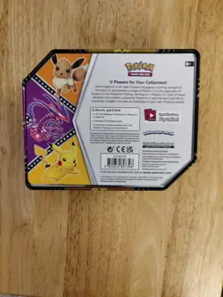 Pokemon TCG Trading Card Game Pikachu V Powers Metal Tin Box Empty No Cards 2020 - Image 2