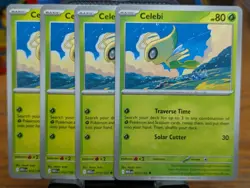 Pokemon TCG Mega Evolution Celebi 012/132 x4 Playset - Image 1