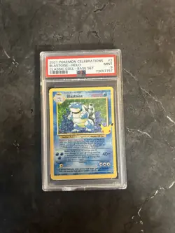 Pokemon TCG Blastoise Holo Celebrations Classic Collection 2/102 PSA 9 EN - Image 1