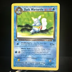 Dark Wartortle 46/82 Team Rocket 1st Edition Pokemon TCG 1999 LP/MP Vintage - Image 1