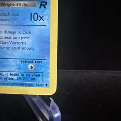 Dark Wartortle 46/82 Team Rocket 1st Edition Pokemon TCG 1999 LP/MP Vintage - Image 4