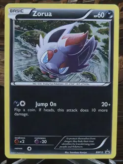 Pokemon TCG Zorua Holo BW12 Black Star Promo Card - LP - Image 1