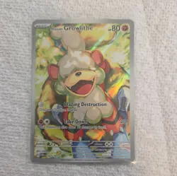 Hisuian Growlithe Holo Illustration Rare Card 181/167 Sv06: Twilight Masquerade - Image 1