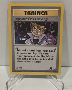 Imposter Oak's Revenge 1st Edition 76/82 Trainer Team Rocket Pokemon TCG Card - Image 1