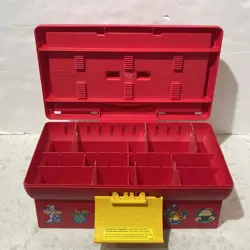 Vintage 1995 Pokemon Suncast Just Stuff Collector Card Box Case With Stickers - Image 5