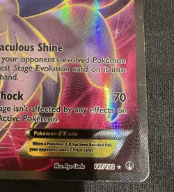 Espeon EX (Full Art) 117/122 XY Breakpoint Holo Pokemon Card TCG - Image 3