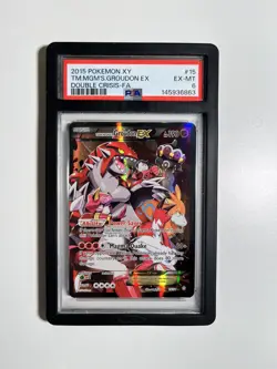 GROUDON EX DOUBLE CRISIS 2015 POKEMON CARD XY TEAM MAGMA'S FULL ART 15/34 PSA 6 - Image 1