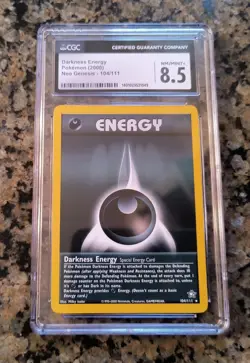 ✨Darkness Energy RARE Pokemon Card CGC 8.5 NM/MT+ Neo Genesis #104/111 (2000)🌟 - Image 1
