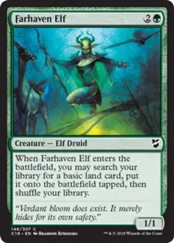 4x Farhaven Elf NM-Mint, English Commander 2018 MTG Magic - Image 1