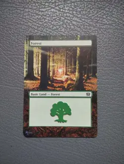 Forest #347 MTG 9th Edition Hand Painted Borderless Extended Full Altered Art v - Image 1