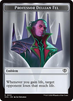 Professor Dellian Fel || Pest (0008) Token - Secrets of Strixhaven (SOS) - Image 1