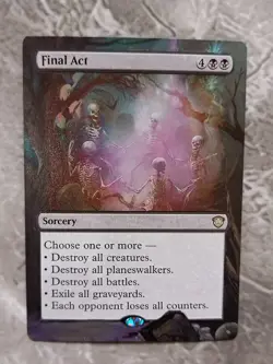 Final Act MTG Secrets of Strixhaven Commander Hand Painted Extended Altered Art - Image 1