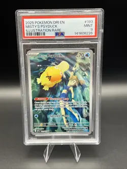 Misty's Psyduck 193/182 Destined Rivals Illustration Rare Holo PSA 9 - Image 1