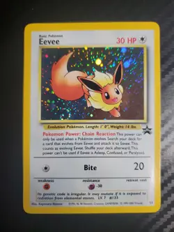Eevee #11 Black Star Promo Holo Pokemon Card VINTAGE WOTC JC - Image 1
