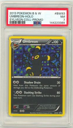 2013 Pokemon B & W Umbreon-Holo Sylveon Coll Promo #BW 93 PSA 7 Freshly Graded - Image 1