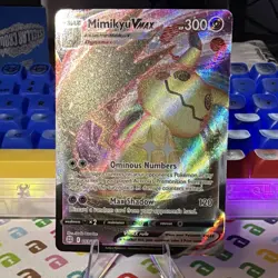 TCG Pokemon Mimikyu VMAX 069/172 Brilliant Stars Ultra Rare Holo 300HP EN - Image 2