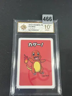 Charmander Old Maid GEM MINT Japanese Graded Pokemon Card Grade 10 - Image 1