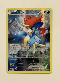 2016 POKEMON KELDEO XY118 BLACK STAR PROMO XY FULL ART - VERY LOW POP - NM/MINT - Image 1