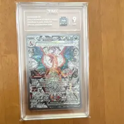 Pokemon Charizard ex 223/197 Obsidian Flames SIR TAG Graded Holo 2023 - Image 1