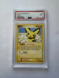 Pokemon EX Emerald Pichu 2005 PSA Mint 9 - Image 1