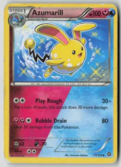 Azumarill 77/114 Uncommon Steam Siege Pokemon DMG - Image 1