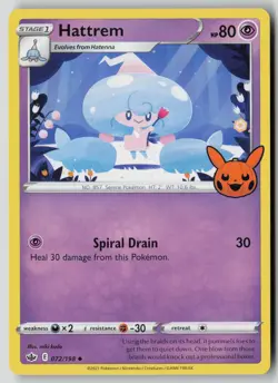 Hattrem 072/198 Promo Trick or Trade BOOster Pokemon NM - Image 1