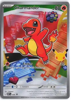 Charmander 038 Holo Promo ME: Mega Evolution Promo Pokemon NM - Image 1