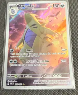 Pokemon TCG Tyranitar 222/193 SV02 Paldea Evolved IR Full Art Holo 180 HP - Image 1