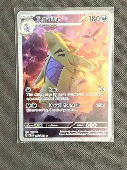 Pokemon TCG Tyranitar 222/193 SV02 Paldea Evolved IR Full Art Holo 180 HP - Image 2