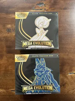 Pokemon Mega Evolution Elite Trainer Box ETB - Lot of 2 (Lucario + Gardevoir) - Image 1