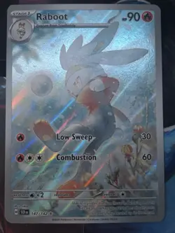Pokemon TCG Raboot Stellar Crown Holo Card 147/142 Sv07 - Image 1