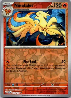 Ninetales 017/191 Uncommon Surging Sparks Pokemon Reverse Holo Near Mint - Image 1