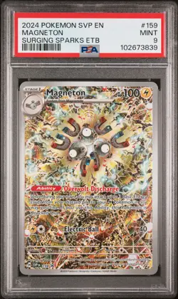 2024 POKEMON SVP EN-SV BLACK STAR PROMO #159 MAGNETON PSA 9 - Image 1