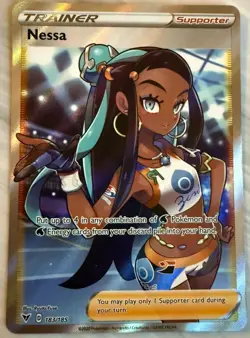 Pokemon Nessa 183/185 Vivid Voltage Full Art Holo Ultra Rare Trainer - Image 1