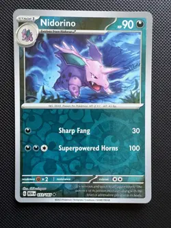 Pokemon TCG - Nidorino - 033/165 - Scarlet & Violet: 151 - NM Reverse Holo - Image 1