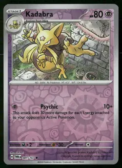 Kadabra 081/167 Common Twilight Masquerade Pokemon Reverse Holo Near Mint - Image 1
