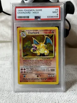 1999 POKEMON BASE SET UNLIMITED #4 CHARIZARD-HOLO PSA 9 - Image 2