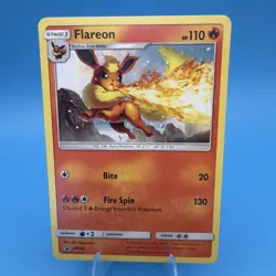 Pokemon TCG - FLAREON - SM186 - BLACK STAR PROMO - SUN & MOON 2019 - Image 1