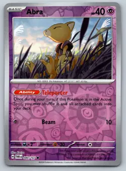 Abra 080/167 Common Twilight Masquerade Pokemon Reverse Holo Near Mint - Image 1