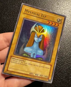 YuGiOh Mystical Elf LOB-062 2002 Vintage Super Rare Unlimited LP - Image 3