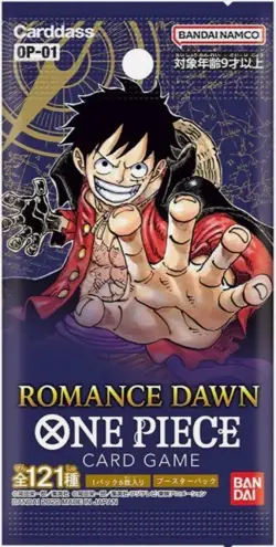 Lot of 8 One Piece TCG Booster Pack OP01 Romance Dawn Japanese 8 Sealed packs JP - Image 2