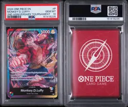2024 ONE PIECE PROMOS 2ND ANNIVERSARY TOURNAMENT #P MONKEY D. LUFFY PSA 10 - Image 3