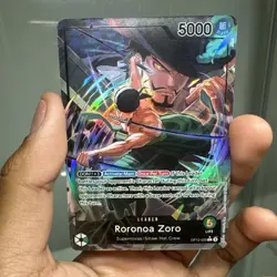 One Piece CCG Roronoa Zoro Alternate Art Foil Leader OP12 - Image 1