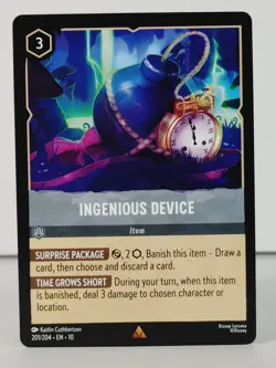 Ingenious Device - Rare LORCANA Whispers in the Well - 201/204 - NM - C - Image 1