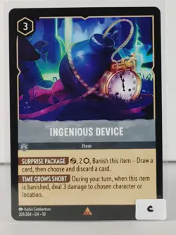 Ingenious Device - Rare LORCANA Whispers in the Well - 201/204 - NM - C - Image 5