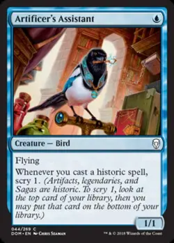 Artificer's Assistant -Foil Medium Play MTG Dominaria - Image 1