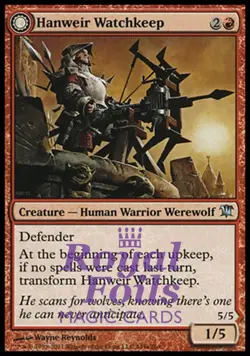 Hanweir Watchkeep / Bane of Hanweir 4x FOIL MTG Innistrad Uncommon 3 MINT + 1 NM - Image 1