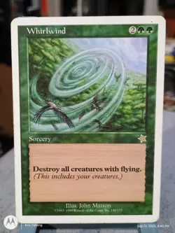 Whirlwind - Magic MTG Starter 1999 Rare #150 LP Condition - Image 1